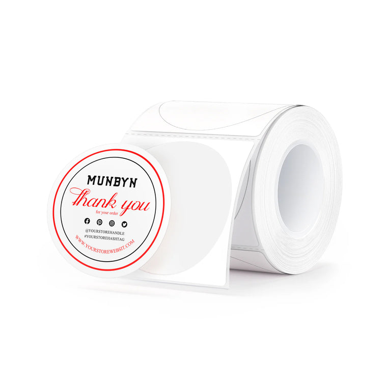 MUNBYN 2" zweifarbige Thermoetiketten für RW405B Produktetiketten