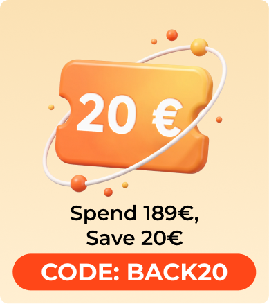 Order from €189 and get a mystery box free!