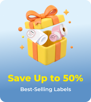 Sparen Sie bis zu 50 % bei Etiketten