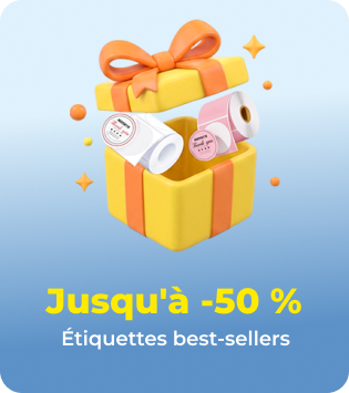 Économisez jusqu'à 50 % sur les étiquettes