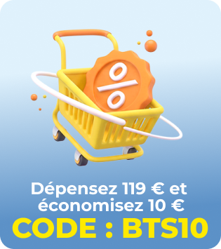 Commandez dès 119 € et économisez 10 €. Utilisez le code BTS10