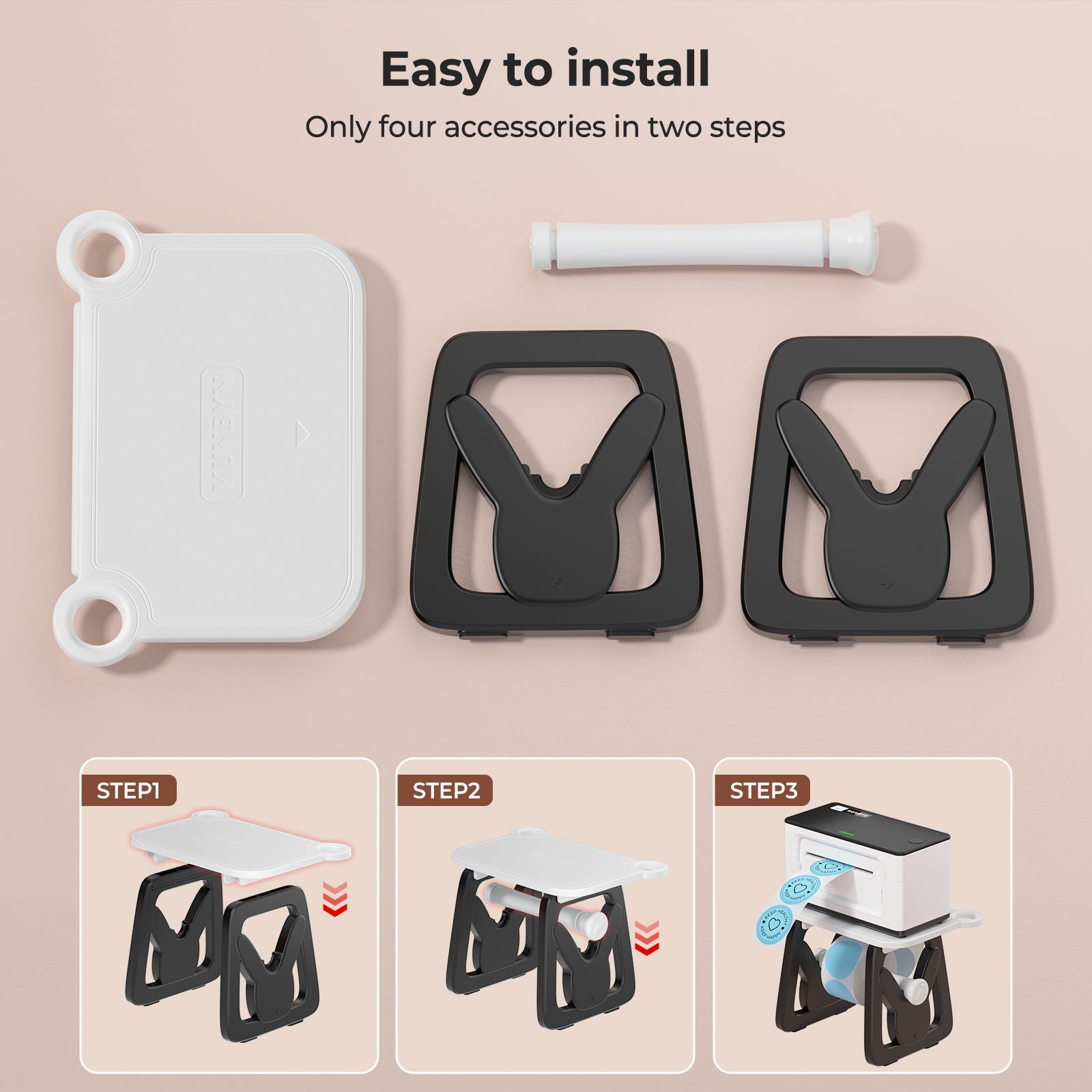 MUNBYN RealWriter RW401AP Wireless Printer & Round Labels & 3-in-1 Holder Candle Set