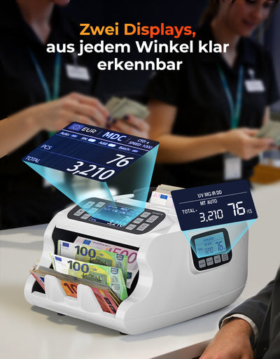 MUNBYN IMC22 Money Counter Machine for Mixed Denominations