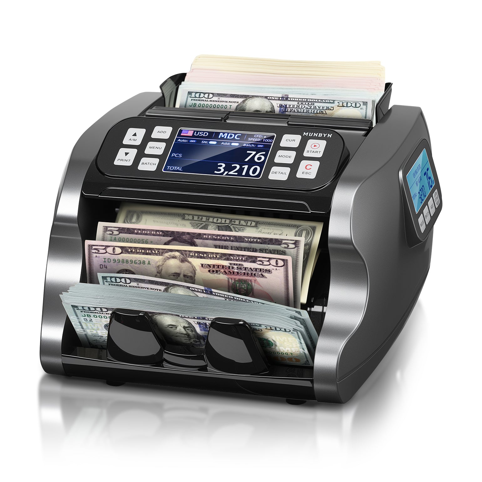 MUNBYN IMC22 Geldzählmaschine für gemischte Stückelungen