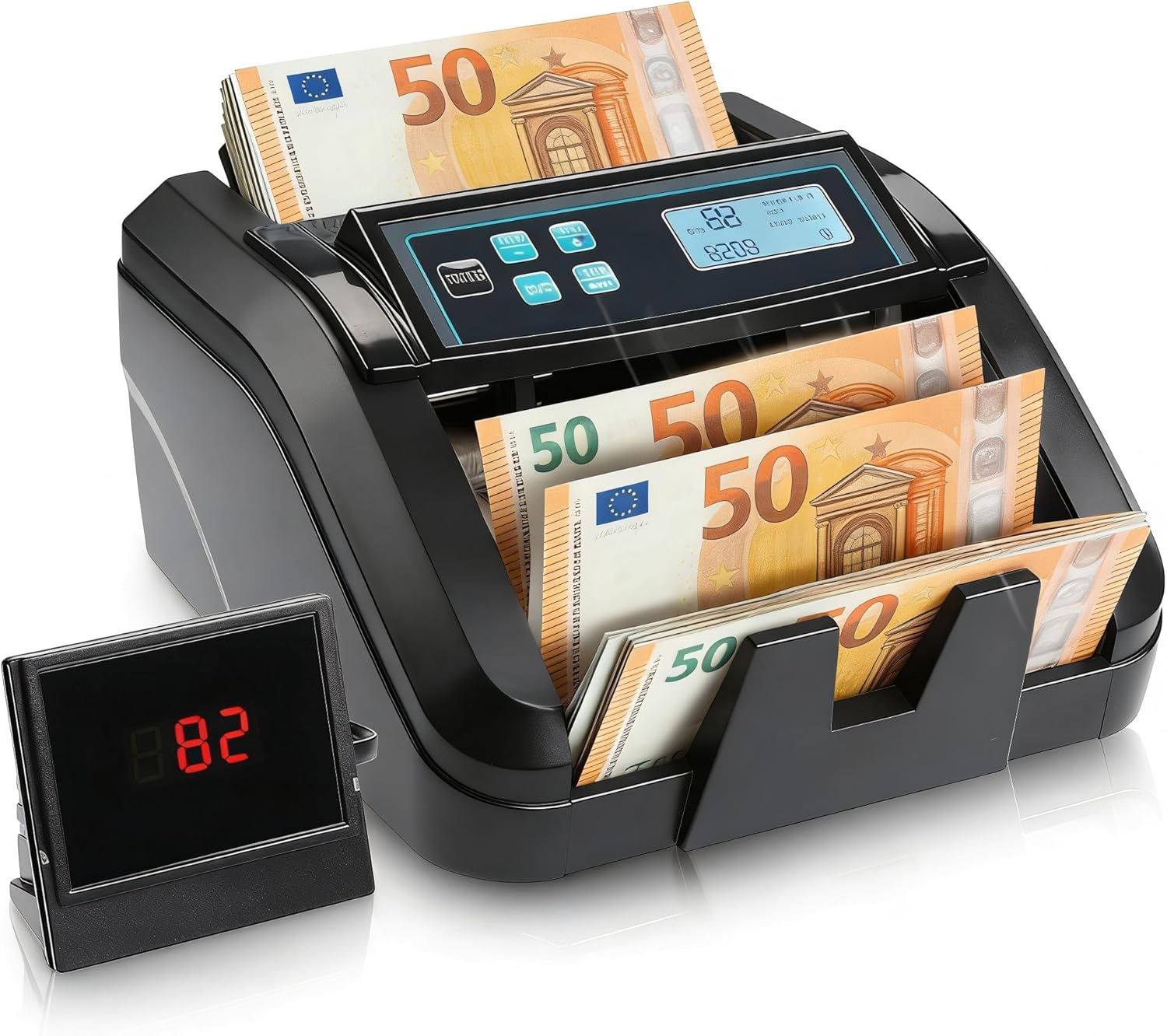 MUNBYN IMC27 Geldzählmaschine für USD/EUR mit Falschgelderkennung）