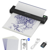 MUNBYN ITP05S Tattoo-Schablonen Drucker mit 20 Blatt Transferpapier