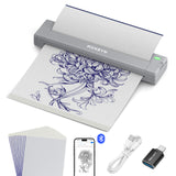 MUNBYN ITP05S Tattoo-Schablonen Drucker mit 20 Blatt Transferpapier