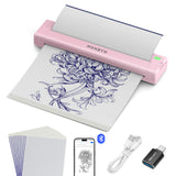 MUNBYN ITP05S Tattoo-Schablonen Drucker mit 20 Blatt Transferpapier