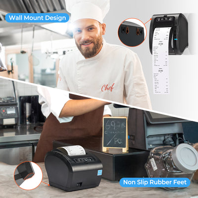 MUNBYN 047P-USEB Bluetooth Receipt Printer with MFi Certification