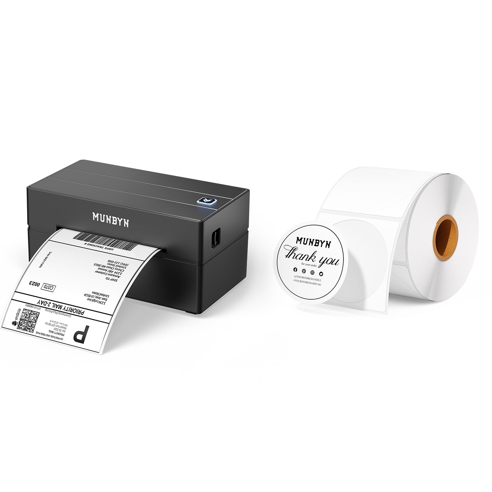 MUNBYN 130B Bluetooth Etikettendrucker Thermodrucker