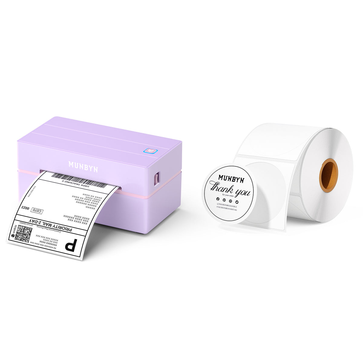 MUNBYN RW130B Imprimante thermique Bluetooth pour expédition et étiquettes produit simples