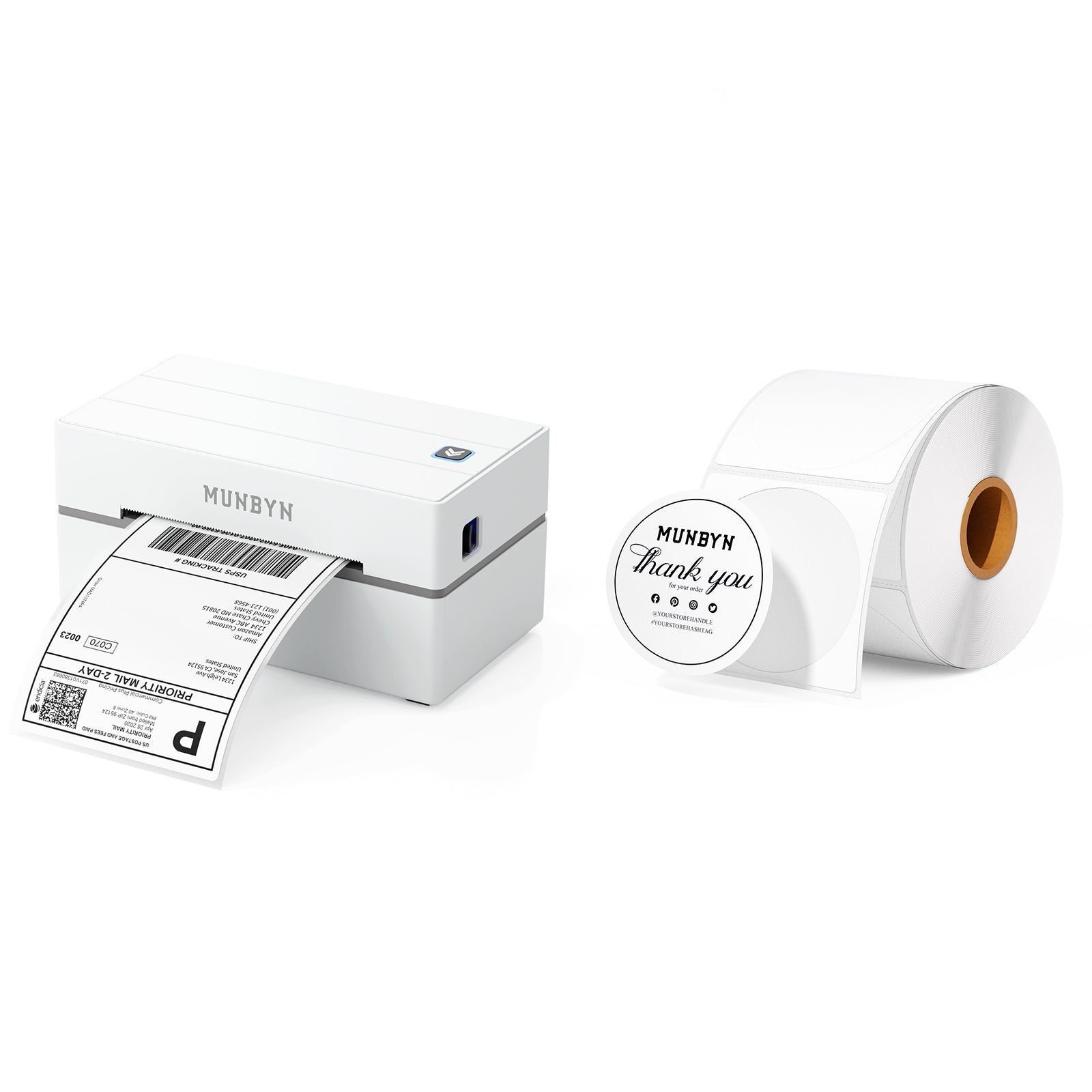 MUNBYN 130B Bluetooth Etikettendrucker Thermodrucker