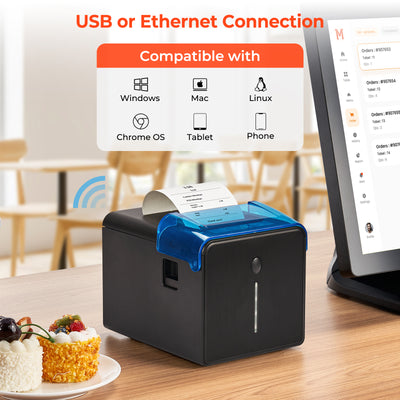 MUNBYN ITPP905 WLAN Bondrucker mit öl & spritzwassergeschützter Abdeckung