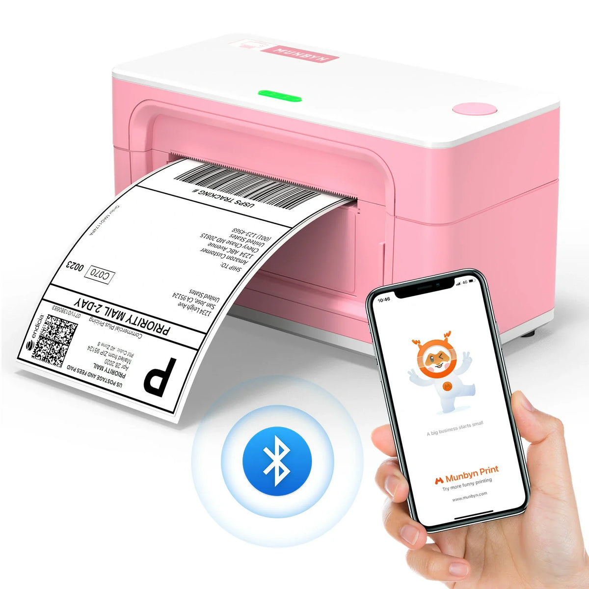 MUNBYB 941B Bluetooth Etikettendrucker Thermodrucker