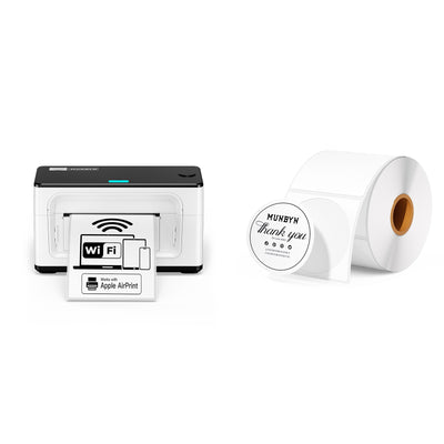 MUNBYN RW941AP AirPrint Thermodrucker für vielseitige Etiketten