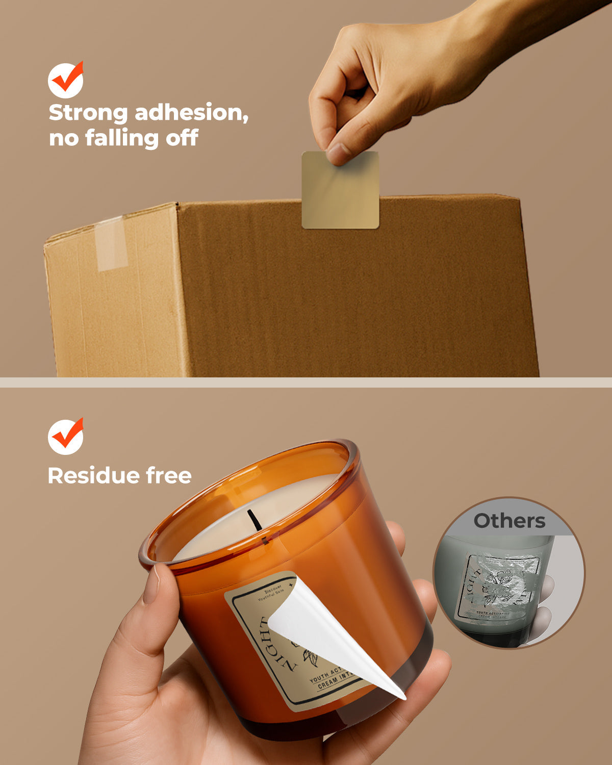 MUNBYN RealWriter 403B Bluetooth Thermal Label Printer & 2x2 Square Labels Candle Packaging Branding Set