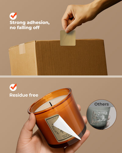 MUNBYN RealWriter 403B Bluetooth Thermal Label Printer & 2x2 Square Labels Candle Packaging Branding Set