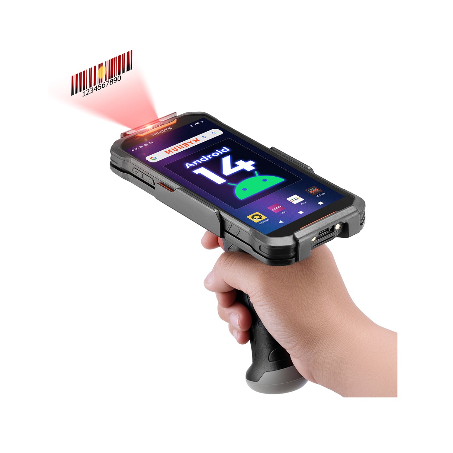 MUNBYN AS01P Scanner de codes-barres Android pour inventaire d'entrepôt