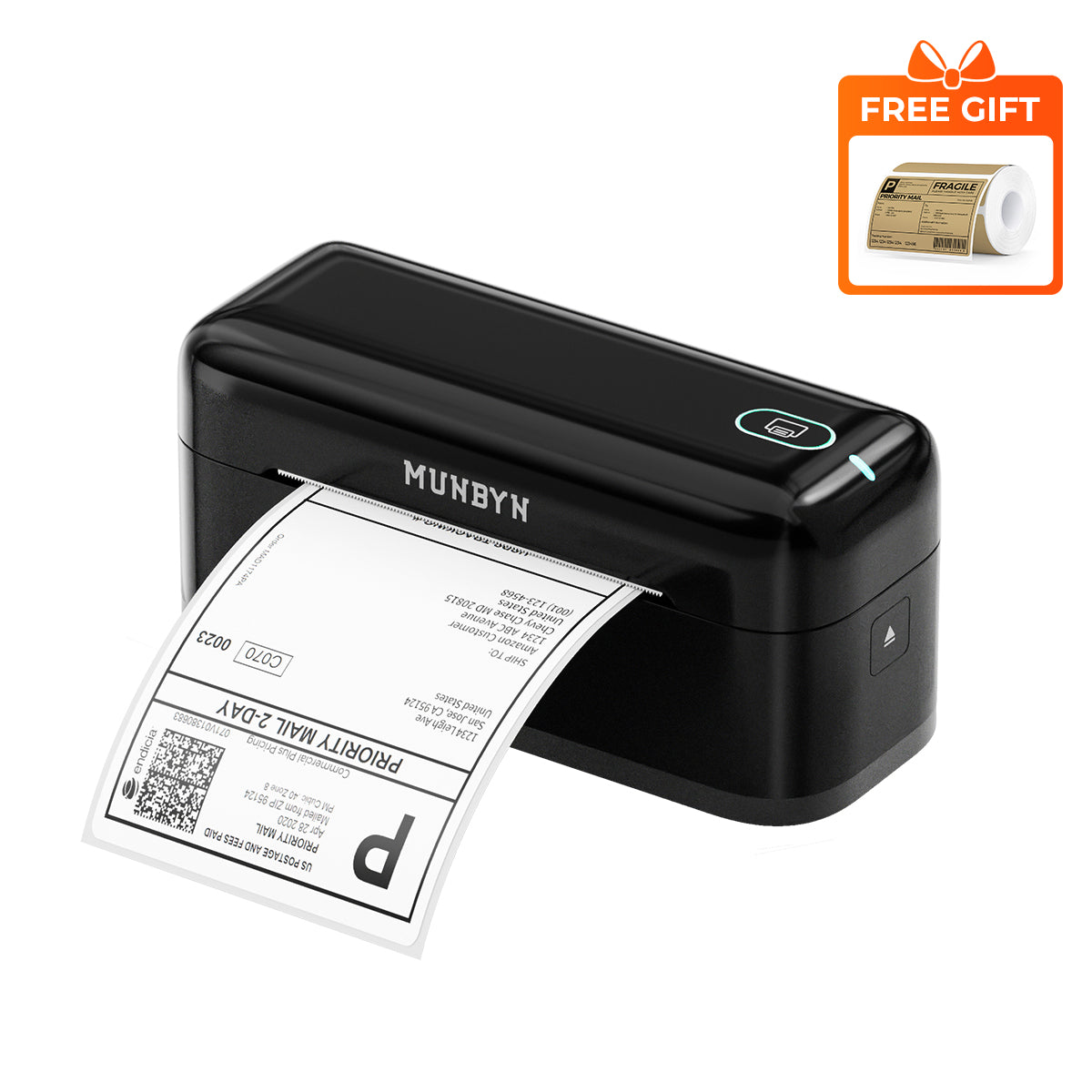 MUNBYN RW402B Bluetooth Thermodrucker für tägliche Versandetiketten
