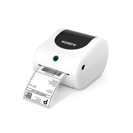 MUNBYN RW411B Bluetooth Etikettendrucker Thermodrucker mit Staufach, ohne Ständer