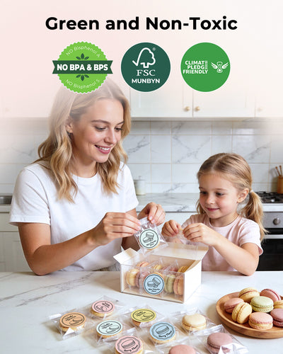 MUNBYN 2" Macaron Runde Thermoetiketten für Produkt- und Verpackungsaufkleber