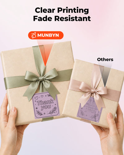 MUNBYN 2" Square Morandi Labels in 5 Colors for Candles and Baked Goods