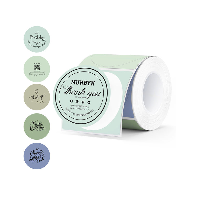 MUNBYN 2" Morandi Rundetiketten für Produkt und Verpackung