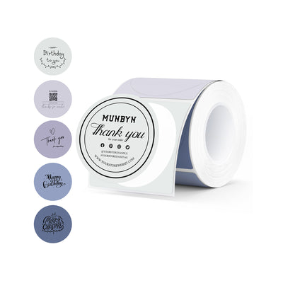 MUNBYN étiquettes rondes Morandi 2" pour produits et emballages
