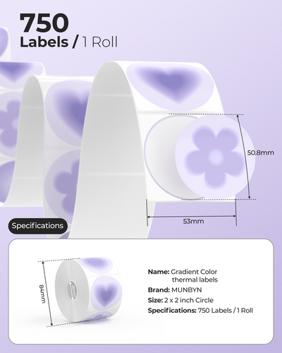 2" Farbverlauf Etiketten