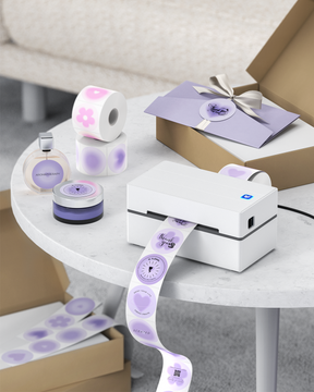 MUNBYN 2" 6-in-1-Thermoaufkleber mit Farbverlauf in Lila