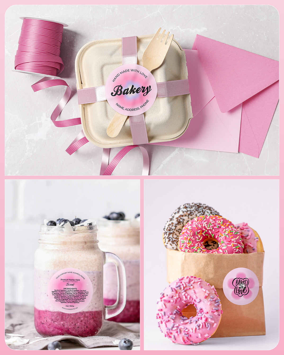 2" Farbverlauf Etiketten