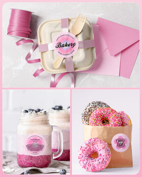 MUNBYN 2" 6-in-1-Thermoaufkleber mit Farbverlauf in Lila