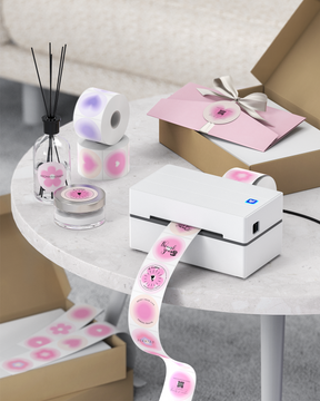 MUNBYN 2" 6-in-1-Thermoaufkleber mit Farbverlauf in Lila