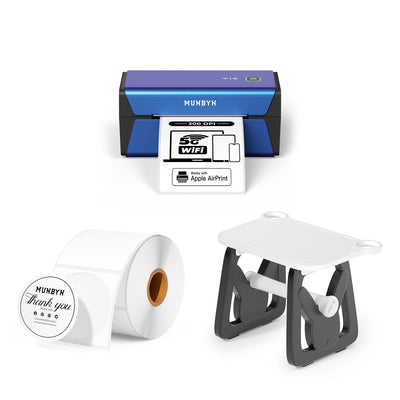 MUNBYN RW401AP AirPrint Thermodrucker Kit für hochwertige Produktetiketten