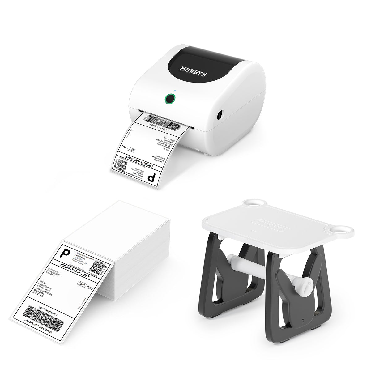 MUNBYN RW411B Bluetooth Etikettendrucker Set