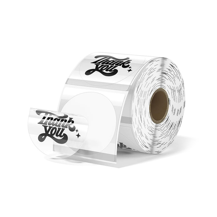 MUNBYN 2" transparente Thermoetiketten für Logos und Verpackung