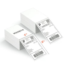 MUNBYN-Thermoversandetiketten werden auf Rollen mit jeweils 500 Etiketten geliefert und haben eine Größe von 100 mm x 150 mm. 