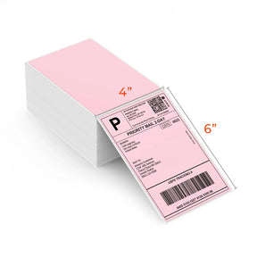 MUNBYN-Versandetiketten sind in zwei Farben erhältlich: Rosa und Weiß.