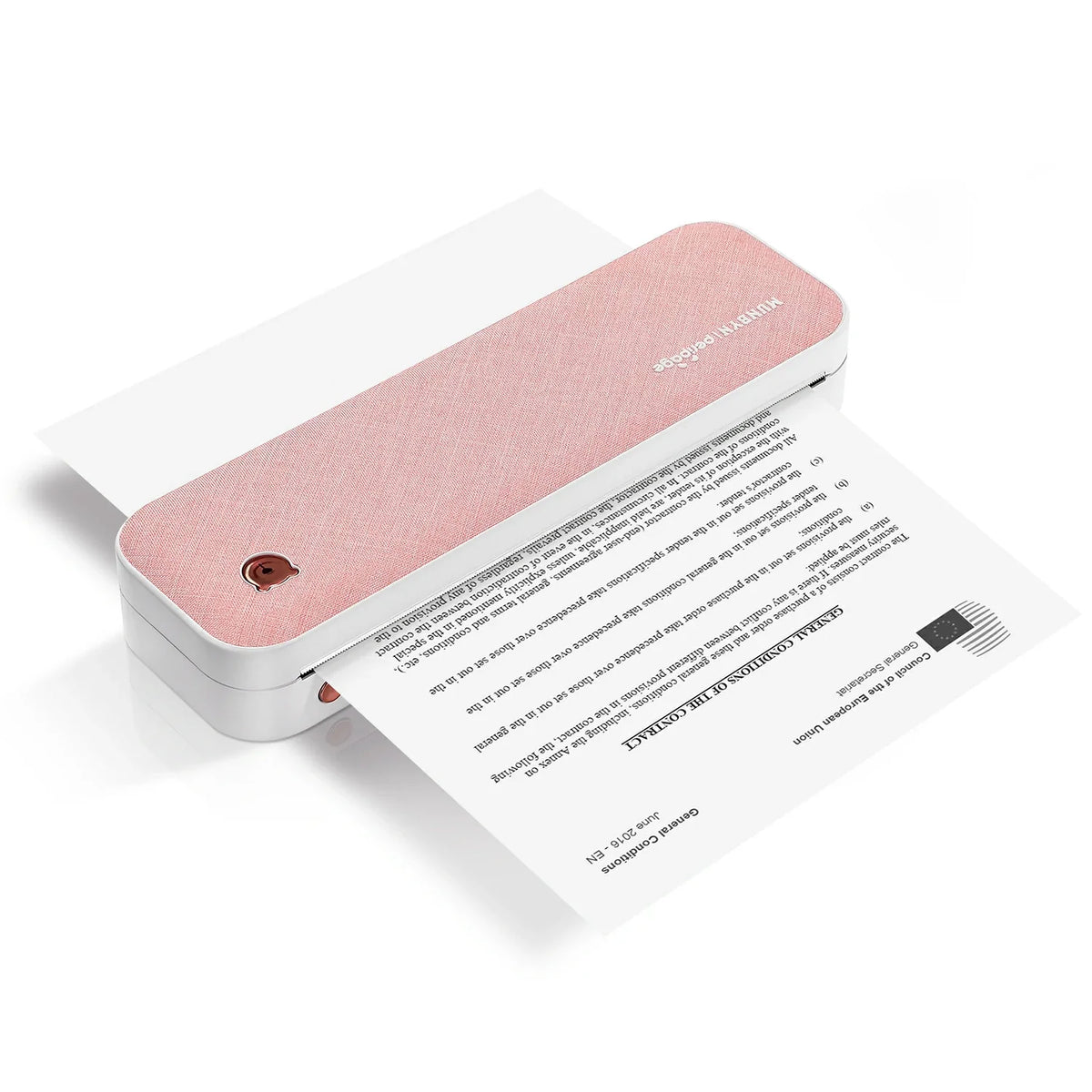 Der tragbare A4-Thermodrucker von MUNBYN ist in den Farben Rosa, Grau und Grün verfügbar.