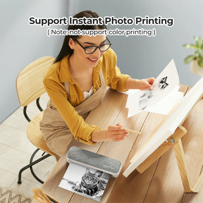 Der tragbare A4-Drucker unterstützt den schnellen Schwarzweiß-Fotodruck.