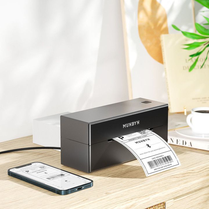 Der Bluetooth-Drucker P129 unterstützt den Betrieb auf Mobilgeräten über die MUNBYN Print-App. 