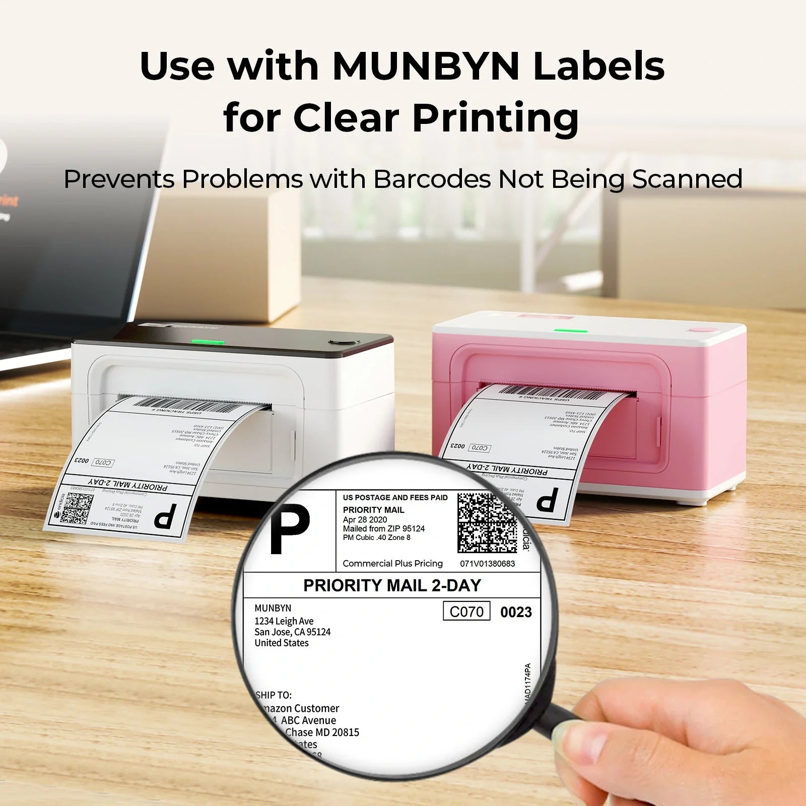Verwenden Sie MUNBYN-Thermoetiketten, um das Drucken vertrauenswürdiger zu machen.